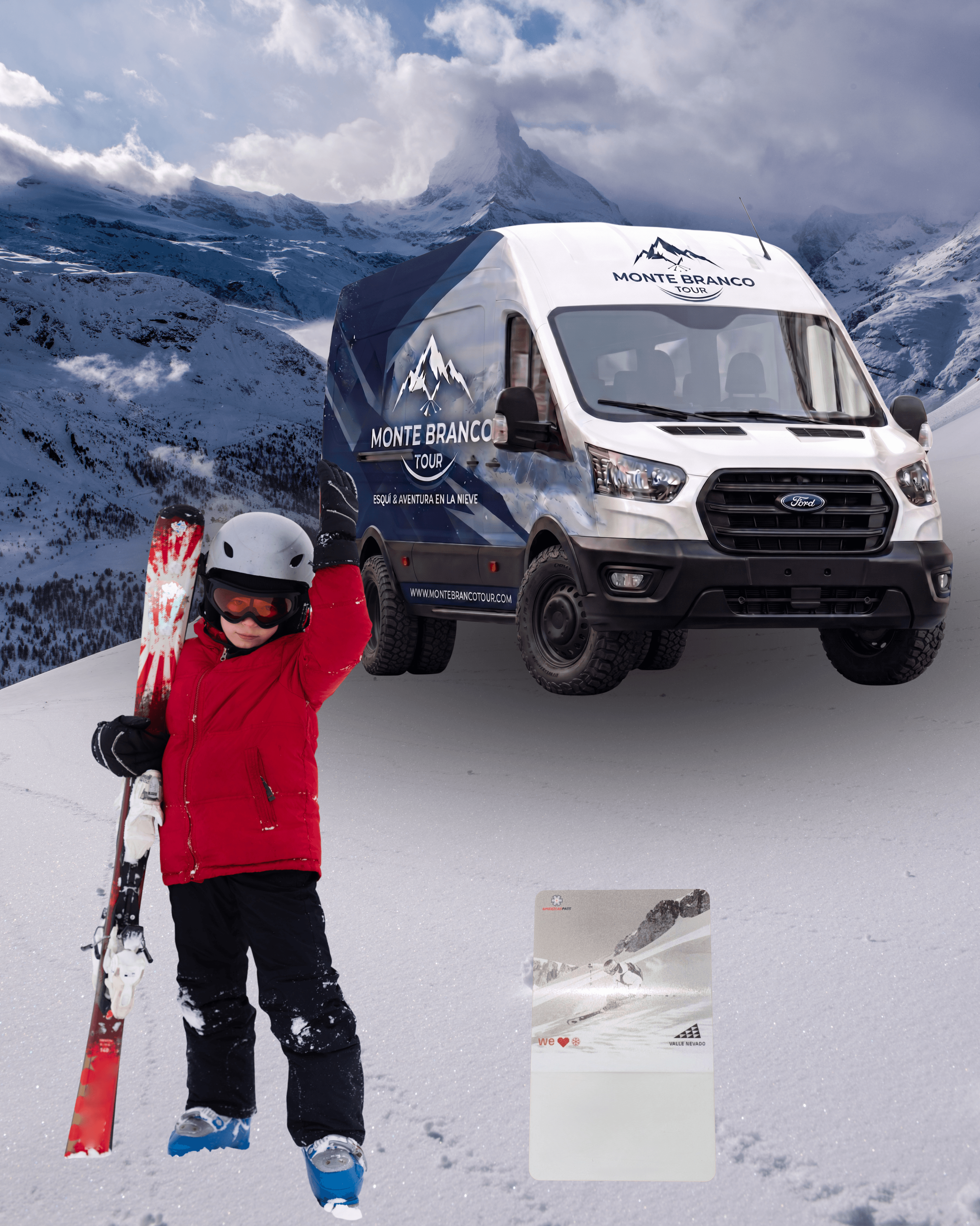 Transporte + Equipo Ski Infantil + Ropa + Ticket