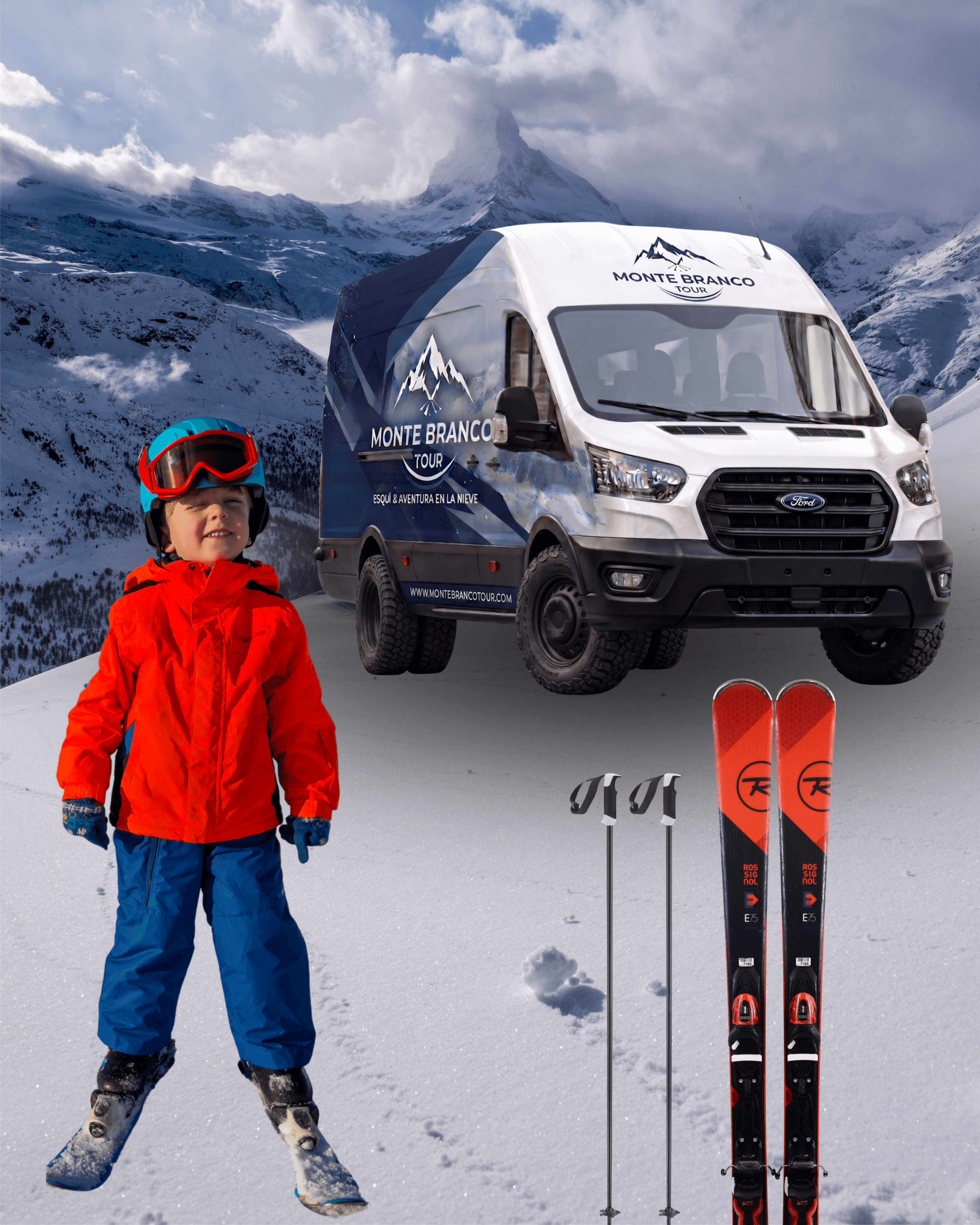 Transporte + Equipo Ski Infantil